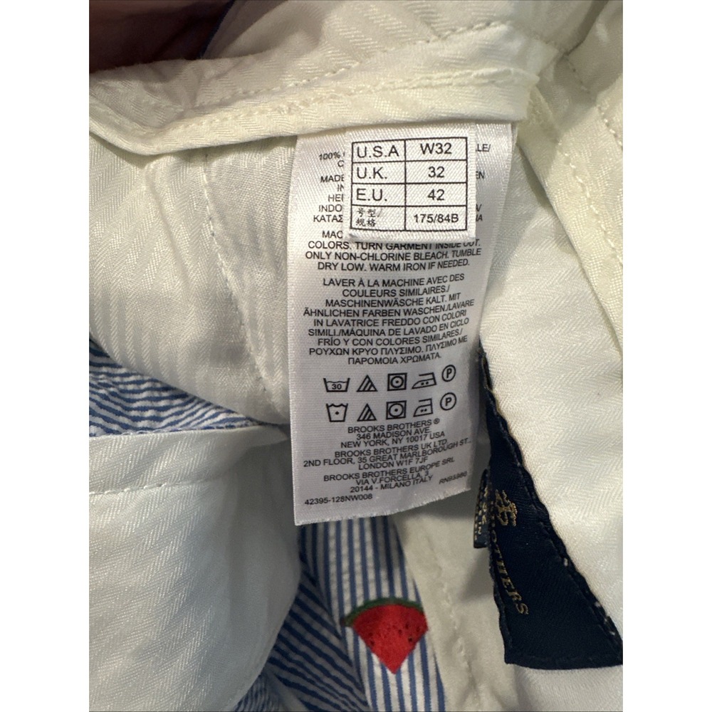 Brooks Brothers Shorts Seersucker Striped watermelons Mens Size 32 32x10 - Picture 5 of 5